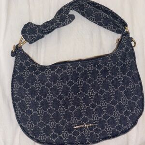 Nanette Lepore Dark Blue Patterned Shoulder Bag